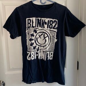Blink 182 Smiley Navy Blue Band Tee